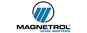 Magnetrol logotyp i svart och blå färg